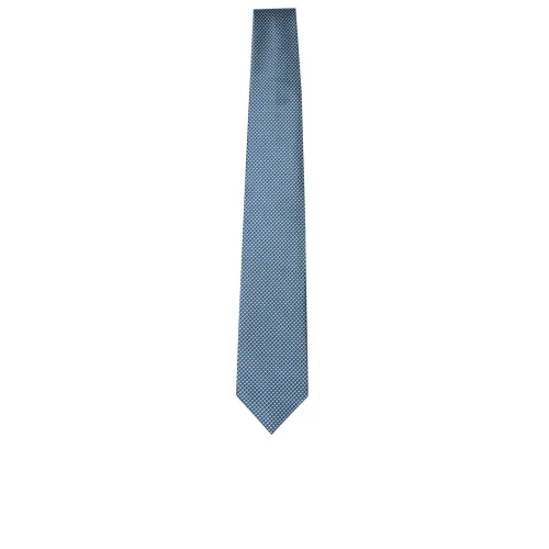 Brioni , Silk Tie with Pointed Tip ,Blue male, Sizes: ONE