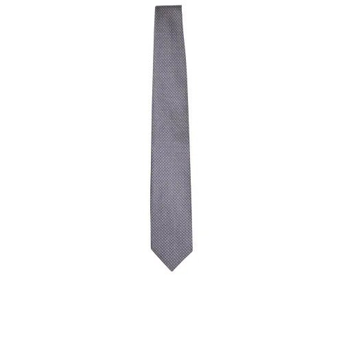 Brioni , Silk Tie with Pointed Tip ,Blue male, Sizes: ONE