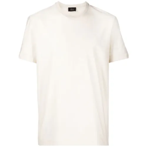 Brioni , striped short-sleeve T-shirt ,Beige male, Sizes: