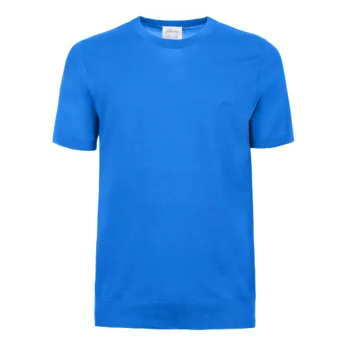 Brioni , T-Shirts ,Blue male, Sizes: