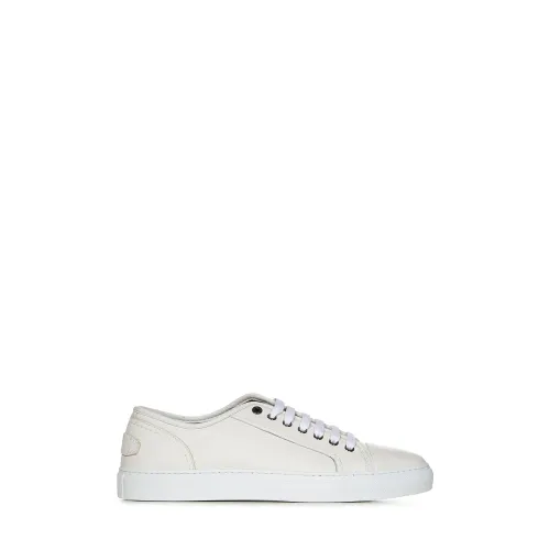 Brioni , White Leather Sneakers for Men ,White male, Sizes: