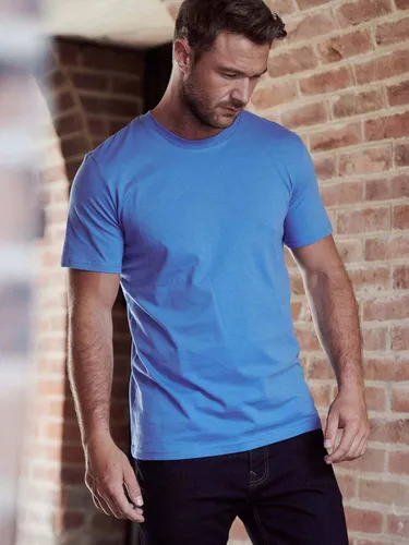 British Boxers GOTS Organic Short Sleeve Lounge T-Shirt - Bright Blue - Male