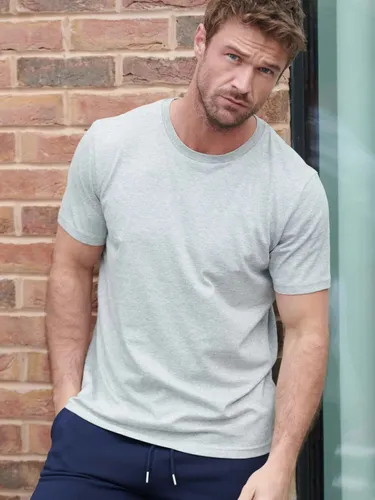 British Boxers GOTS Organic Short Sleeve Lounge T-Shirt - Grey Marl - Male