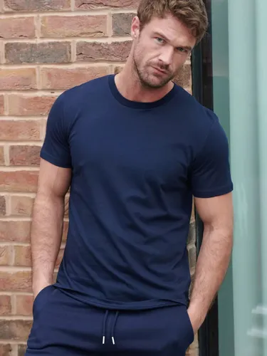 British Boxers GOTS Organic Short Sleeve Lounge T-Shirt - Navy - Male