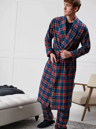 British Boxers Tartan Brushed Cotton Dressing Gown - Cairngorm - Male