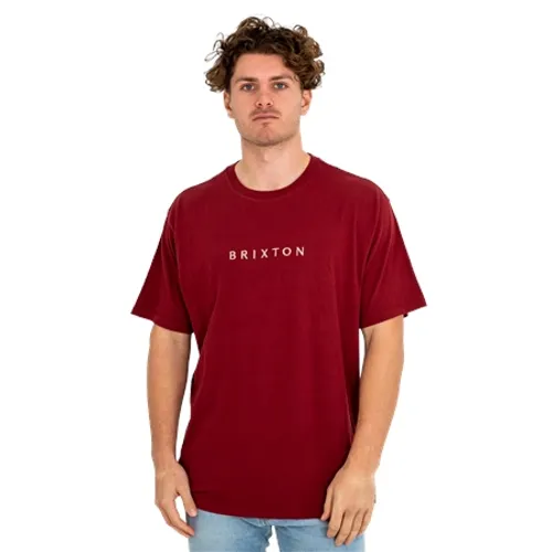 Brixton Alpha Line T-Shirt - Island Berry Garment Dye