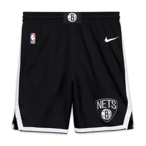 Brooklyn Nets Icon Edition Men's Nike NBA Swingman Shorts - Black - Polyester
