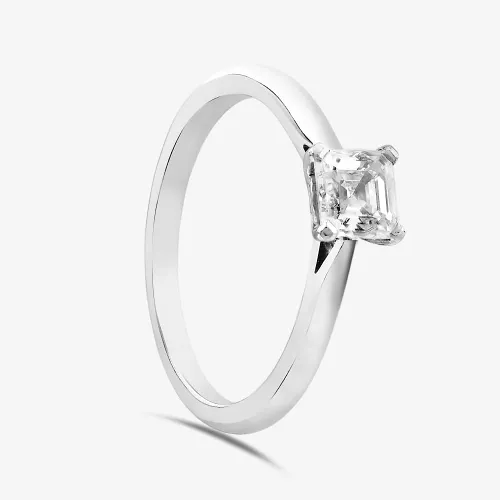 Brown & Newirth Platinum 1.02ct Asscher Cut Diamond Solitaire Ring MENW334F1/24-01-411C