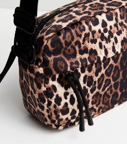 Brown Leopard Print Cross Body Camera Bag New Look