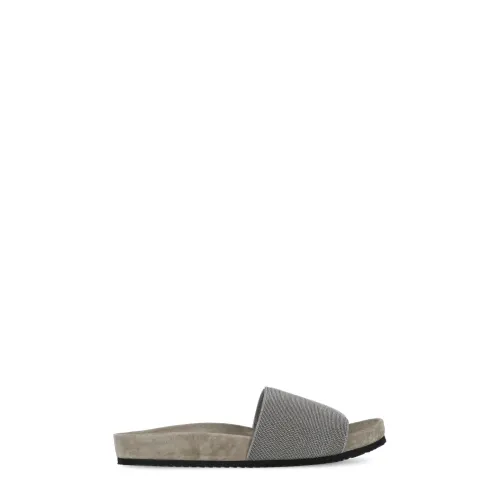 Brunello Cucinelli , Brunello Cucinelli Sandals Silver ,Gray female, Sizes: