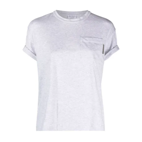 Brunello Cucinelli , Brunello Cucinelli T-shirts and Polos Grey ,Gray female, Sizes: