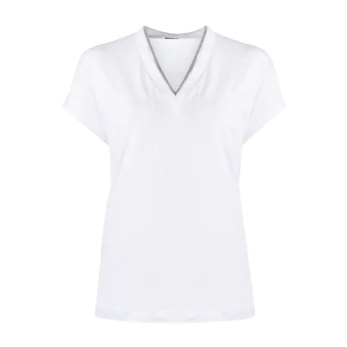 Brunello Cucinelli , Brunello Cucinelli T-shirts and Polos White ,White female, Sizes: