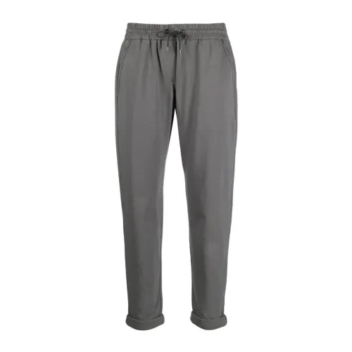 Brunello Cucinelli , Charcoal Grey Cotton Jogging Pants ,Gray female, Sizes: