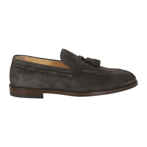 Brunello Cucinelli , Classic Loafer Shoe ,Gray male, Sizes: