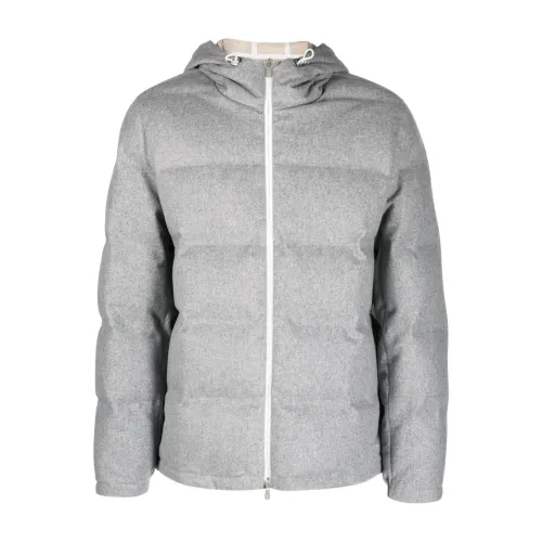 Brunello Cucinelli , Cqf80 Jacket ,Gray male, Sizes: