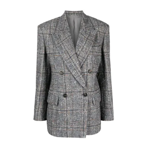 Brunello Cucinelli , Gray Noos Women's Jacket ,Gray female, Sizes: