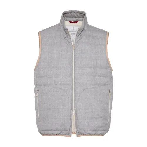 Brunello Cucinelli , Grey Jackets for Men ,Gray male, Sizes: