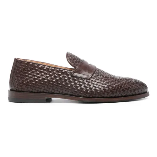 Brunello Cucinelli , Italian Leather Loafers ,Brown male, Sizes: