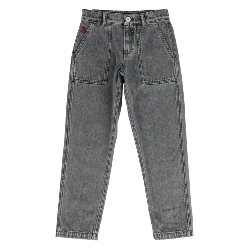 Brunello Cucinelli , Kids Jeans by Brunello Cucinelli ,Gray male, Sizes: