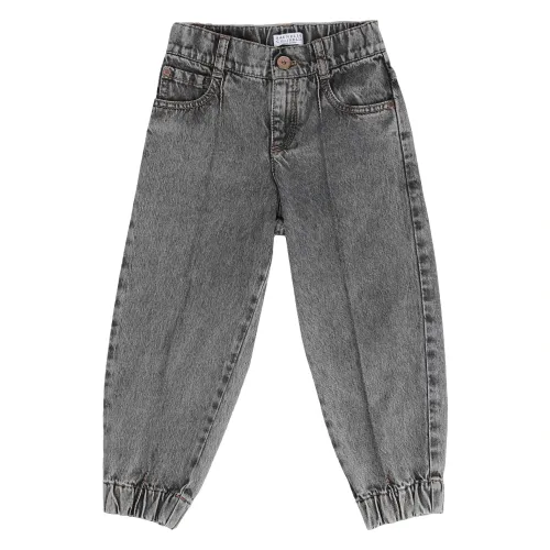 Brunello Cucinelli , Kids Jeans ,Gray female, Sizes: