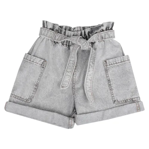 Brunello Cucinelli , Kids Shorts Jeans, 100% Cotton ,Gray female, Sizes: