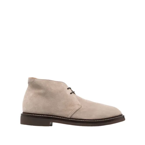 Brunello Cucinelli , Lace-up Boots ,Beige male, Sizes: