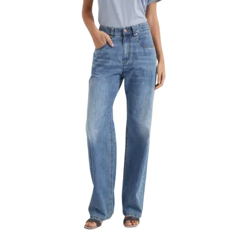Brunello Cucinelli , Loose-fit Jeans ,Blue female, Sizes: