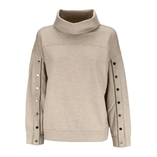 Brunello Cucinelli , Luxurious Cashmere Turtleneck Sweater ,Beige female, Sizes: