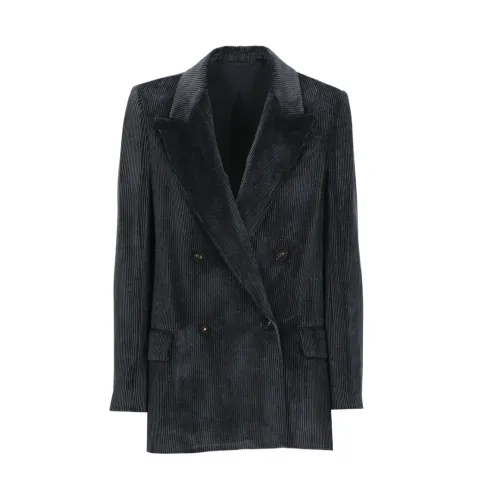 Brunello Cucinelli , Luxury Velvet Blazer Jacket ,Black female, Sizes: