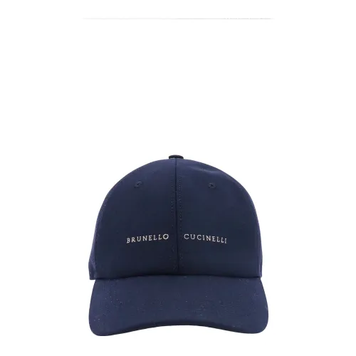 Brunello Cucinelli , Mens Accessories Hats Caps Blue Aw23 ,Blue male, Sizes: L, ONE