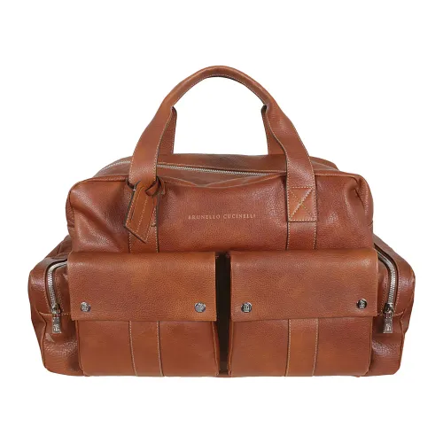 Brunello Cucinelli , Men's Bags Handbags C6608 Ss24 ,Brown male, Sizes: ONE SIZE