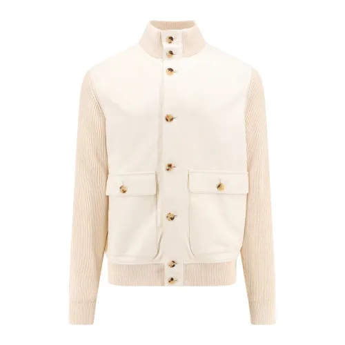 Brunello Cucinelli , Men's Clothing Jackets & Coats Beige Ss24 ,Beige male, Sizes: