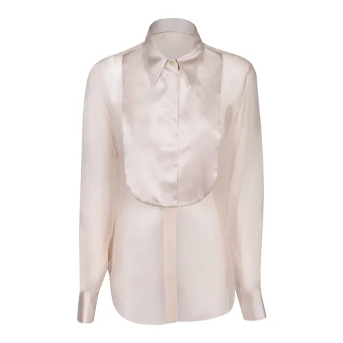 Brunello Cucinelli , Organza Shirt - Stylish and Elegant ,Pink female, Sizes: