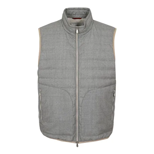 Brunello Cucinelli , Padded Vest ,Gray male, Sizes: