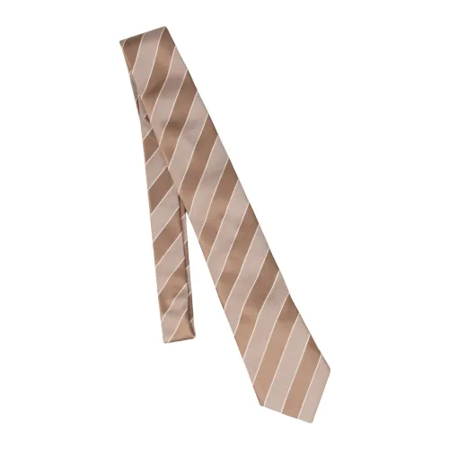 Brunello Cucinelli , Regimental Silk Tie with Diagonal Stripes ,Multicolor male, Sizes: ONE
