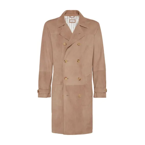 Brunello Cucinelli , Stylish Coats ,Brown male, Sizes: