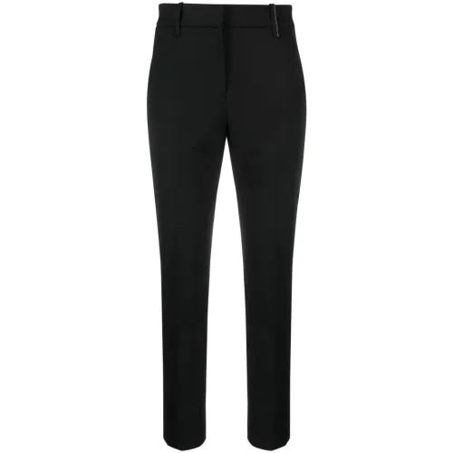 Brunello Cucinelli , Stylish Pants ,Black female, Sizes: