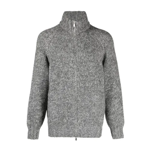 Brunello Cucinelli , Stylish Zip-through Sweatshirt ,Gray male, Sizes: