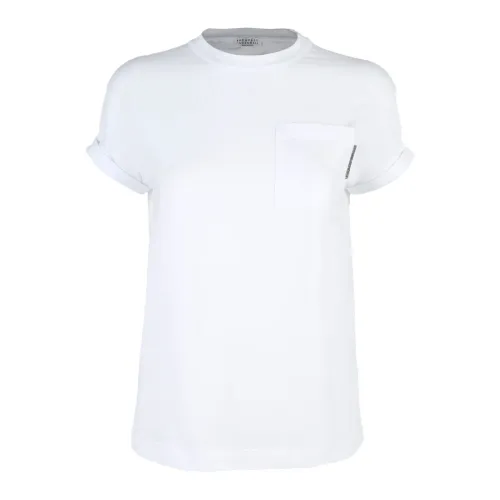 Brunello Cucinelli , T-shirt ,White female, Sizes: