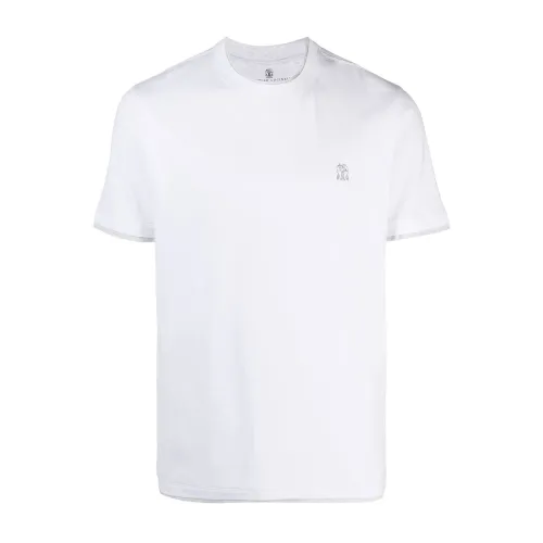 Brunello Cucinelli , T-shirt ,White male, Sizes: