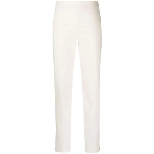 Brunello Cucinelli , White Cotton Stretch Trousers ,Beige female, Sizes: