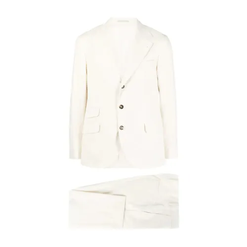 Brunello Cucinelli , White Suits for Men ,White male, Sizes: