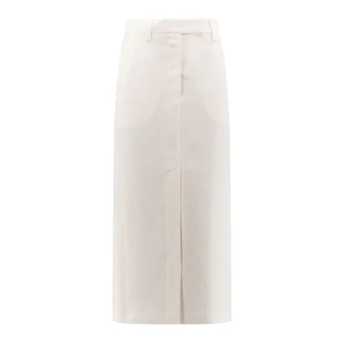 Brunello Cucinelli , Womens Clothing Skirts White Ss24 ,White female, Sizes: