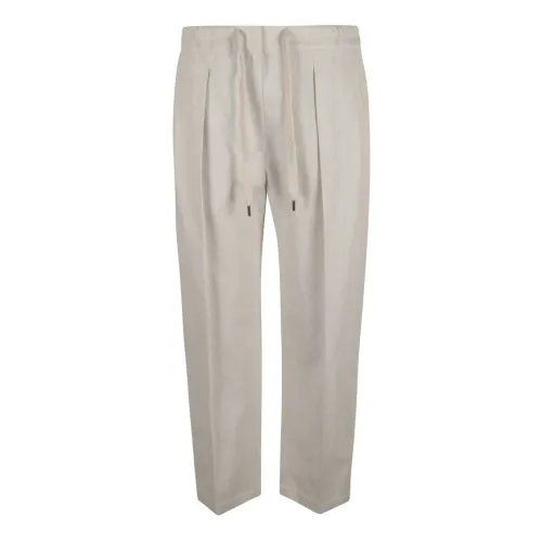 Brunello Cucinelli , Womens Clothing Trousers Chalk Ss24 ,Gray female, Sizes: