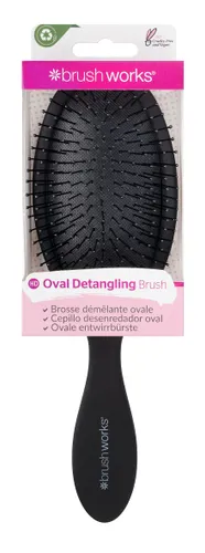 Brushworks Oval Detangling Hair Brush - Black