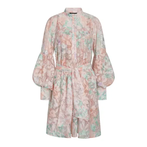 Bruuns Bazaar , Elegant Peach Flower Print Dress ,Multicolor female, Sizes: