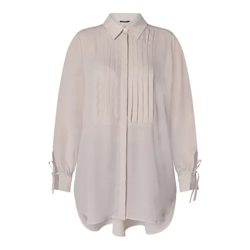 Bruuns Bazaar , Elegant Silver Mink Pleated Shirt ,Beige female, Sizes: