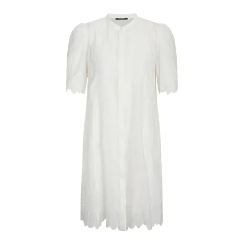 Bruuns Bazaar , Feminine Cyperusbbdiego Dress with Embroidered Details ,White female, Sizes: