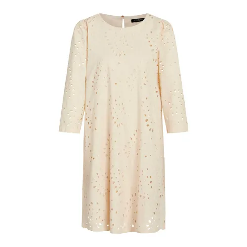 Bruuns Bazaar , White Cream Embroidered Dress ,Beige female, Sizes: