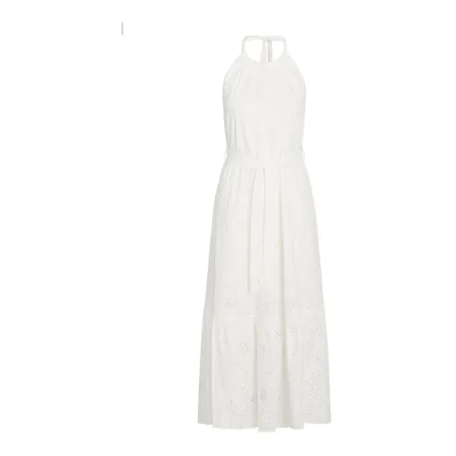 Bruuns Bazaar , White Lace Halter Neck Dress ,White female, Sizes: